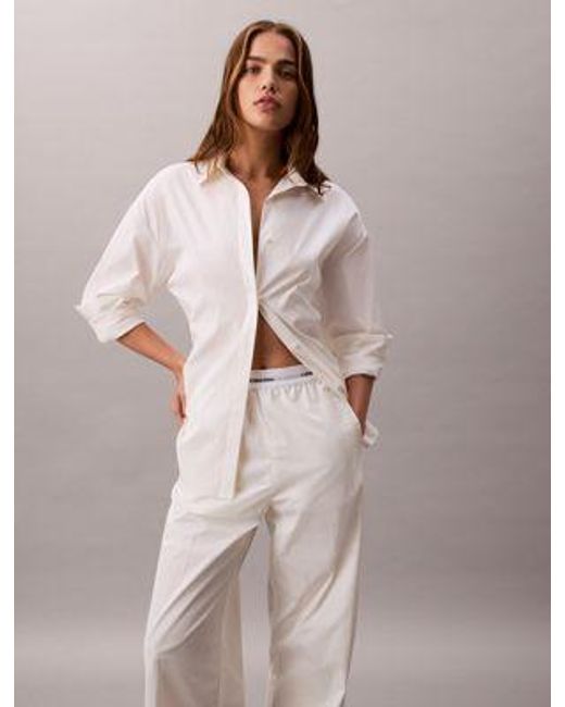 Pantalón holgado de algodón Calvin Klein de color Multicolor