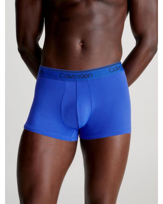 Calvin Klein Blue Low Rise Trunks - Micro Stretch Cooling for men