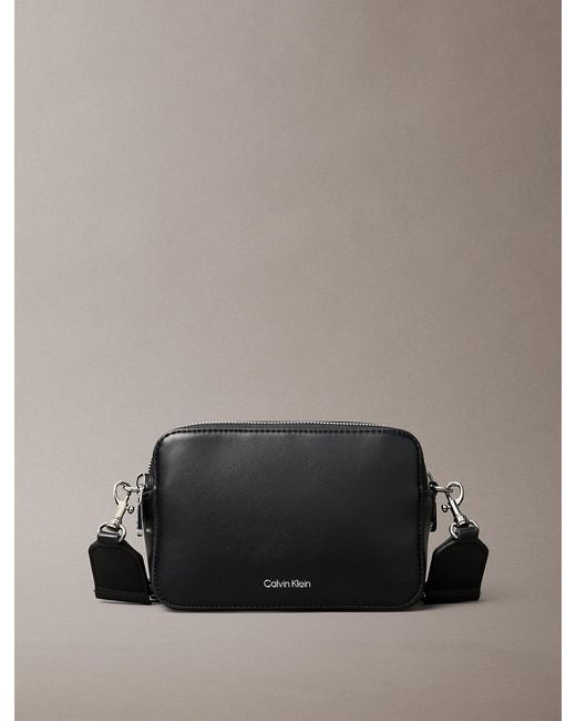 Calvin Klein Gray Convertible 2-Strap Crossbody Camera Bag