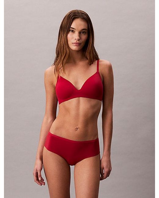 Calvin Klein Red Wirefree T-Shirt Bra Perfectly Fit