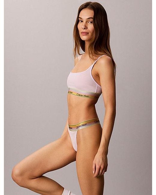 Calvin Klein Purple Bralette Icon Mesh Pride