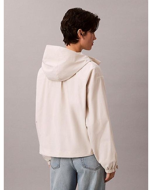 Calvin Klein Natural Jeans Relaxed Hooded Tech Jacket