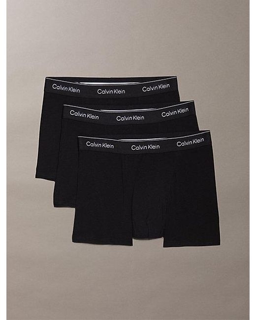 Calvin Klein 3Er-Pack Boxershorts Mit Abnäher Und Relaxter Passform in Black für Herren