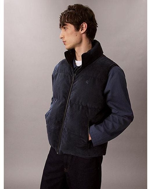 Calvin Klein Blue Jeans Reversible Puffer Vest for men