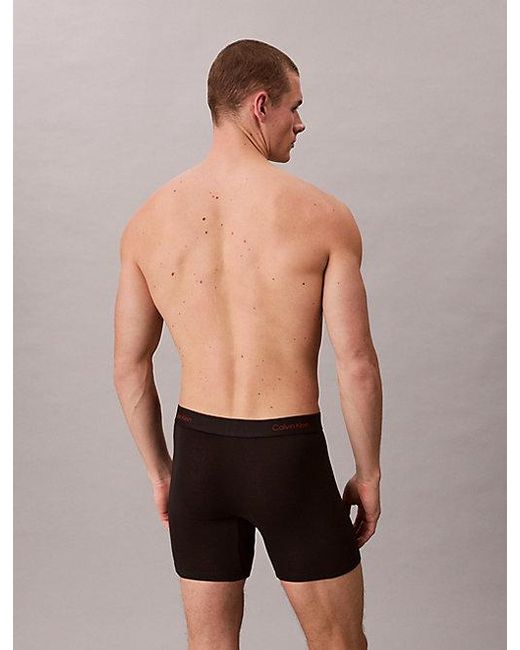 Calvin Klein 3-Pack Boxer Briefs in het Black voor heren