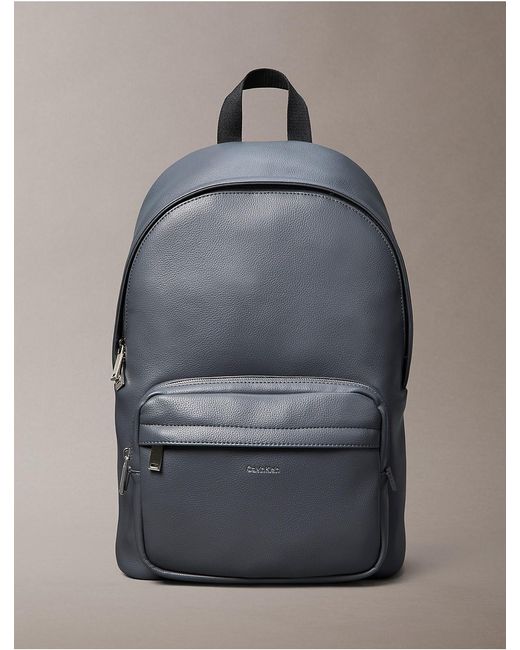 Calvin Klein Gray Raised Logo Round Backpack for men