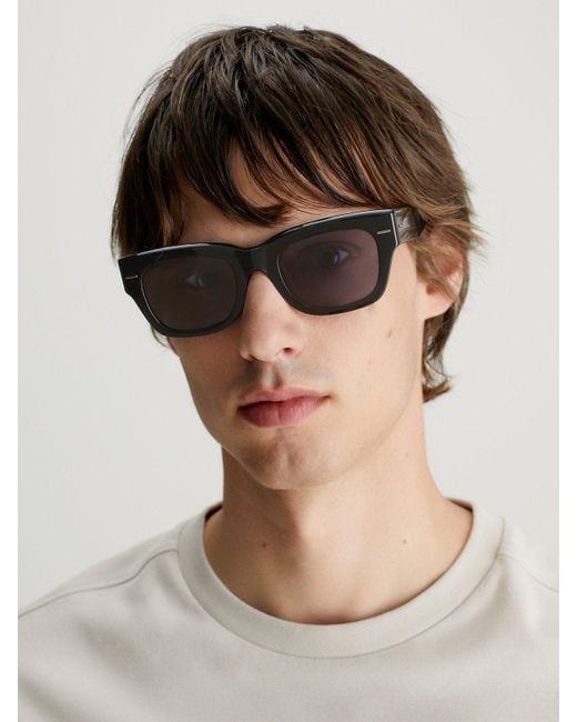 Calvin Klein Black Rectangle Sunglasses Ck23509S for men
