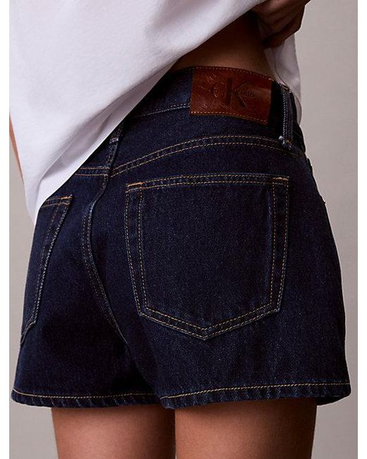 Calvin Klein Denim Mini Short in het Multicolor