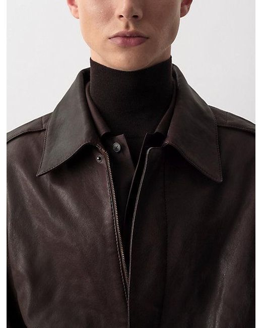 Calvin Klein Brown Johnson Leather Jacket for men