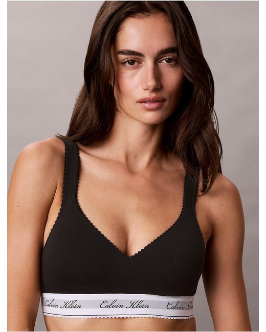 Calvin Klein Black Icon Cotton Modal Script Bikini