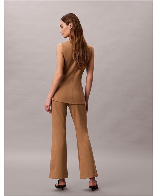 Calvin Klein Brown Ponte Flared Pants