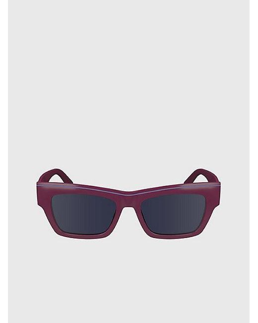 Calvin Klein Purple Jeans Modified Rectangle Sunglasses