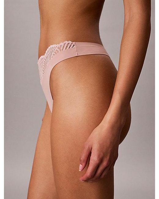 Calvin Klein Natural Thong Perfectly Fit Lace