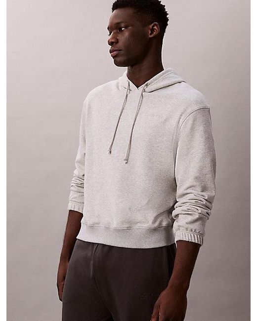 Calvin Klein Natural Cotton Terry Blend Lounge Hoodie for men