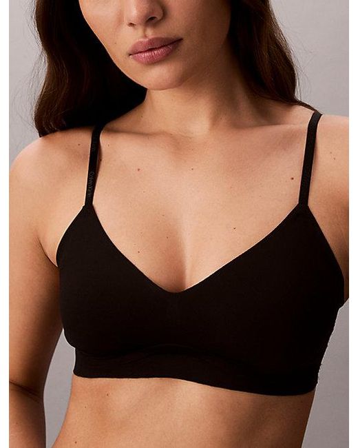 Calvin Klein Gray Lightly Lined Bralette Invisibles