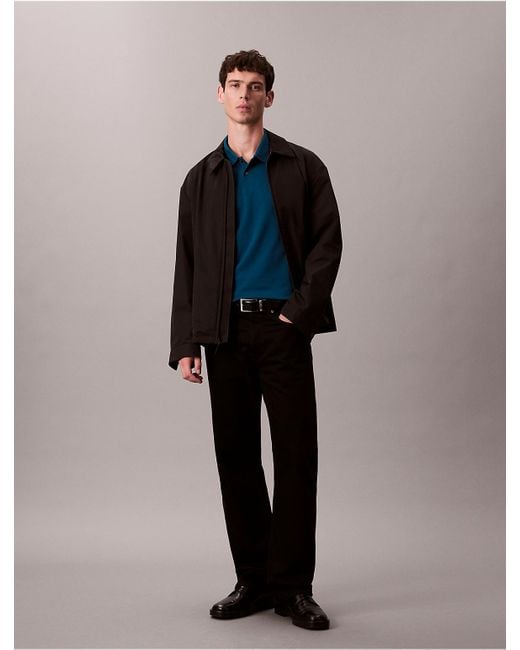 Calvin Klein Blue Liquid Touch Polo Shirt for men