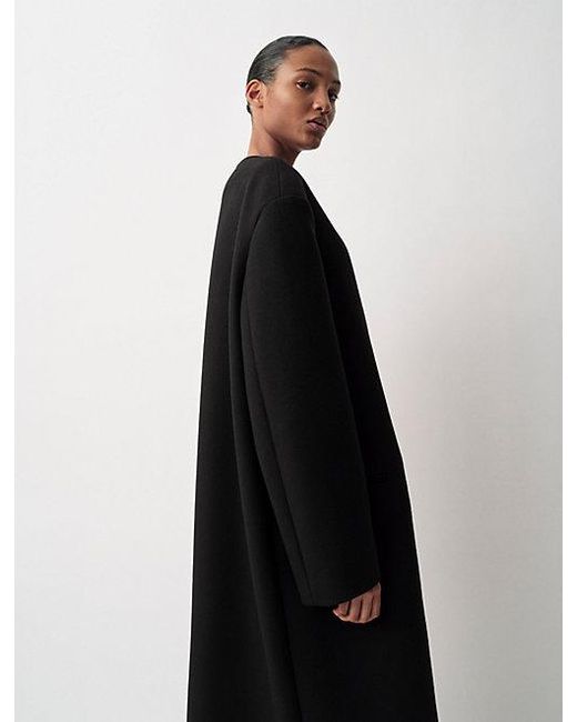 Calvin Klein Black Cora Collarless Coat