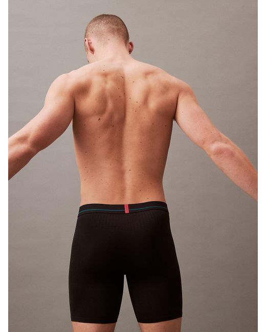 Calvin Klein Black 3 Pack Long Leg Boxer Briefs - Pro Fit for men