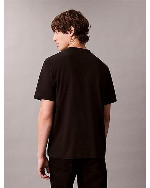 Calvin Klein Black Block Logo Graphic Tee for men