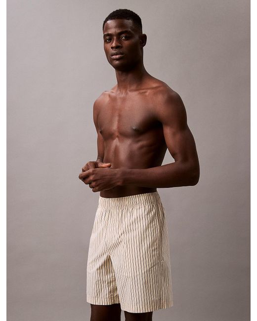 Short Relaxed En Popeline De Coton Calvin Klein pour homme en coloris Brown
