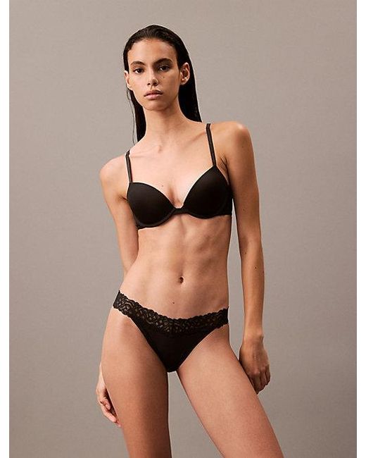 Calvin Klein Natural Bikini Briefs Soft Stretch Lace