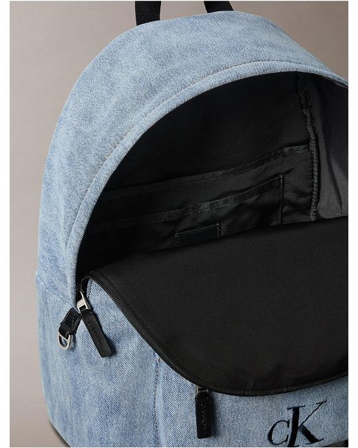 Calvin Klein Blue Monogram Backpack Embossed Monogram Backpack | Calvin Klein® KSA main image 2