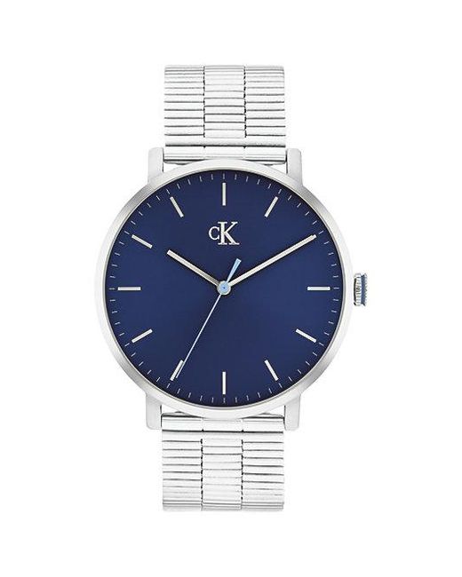 Calvin Klein Blue Stainless Steel Bracelet Watch for men