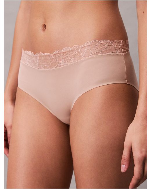 Calvin Klein Pink Perfectly Fit Lace Hipster