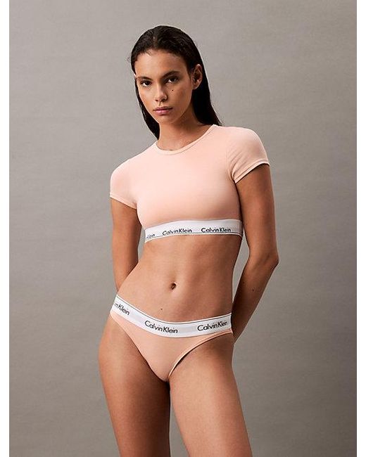 Calvin Klein T-Shirt Bralette in het Pink