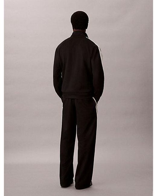 Calvin Klein Black Double Knit Track Trousers for men