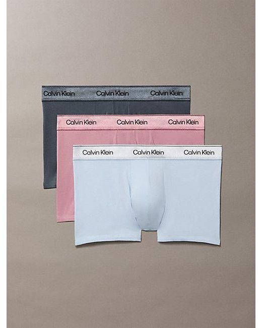 Calvin Klein Gray 3 Pack Trunks for men