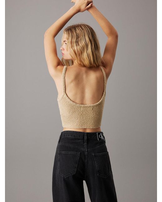 Calvin Klein Multicolor Textured Knit Bralette Top