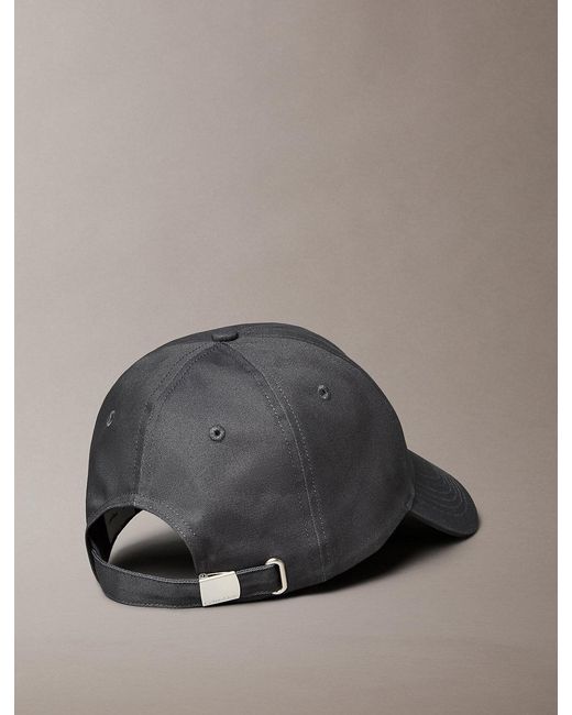 Calvin Klein Gray Embroidered Monogram Logo Twill Cap for men