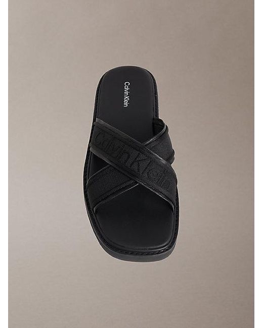 Calvin Klein Multicolor Luxor Logo Lightweight Lug Sandals for men