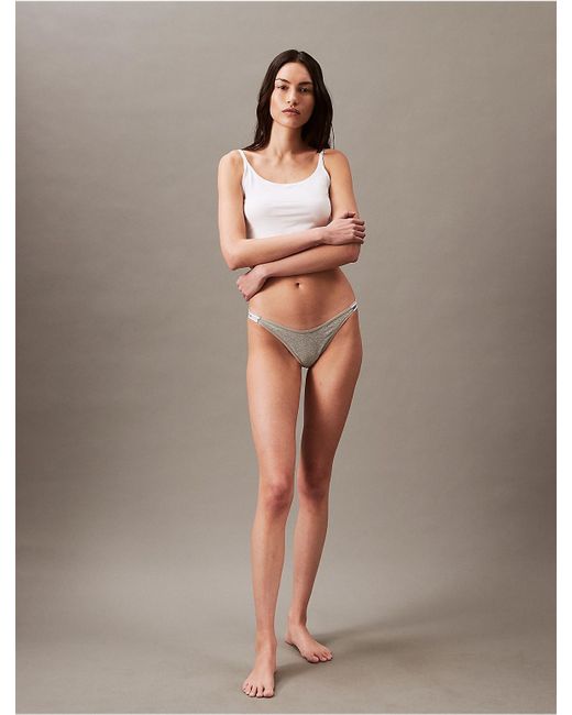 Calvin Klein Brown Modern Logo Dipped String Thong