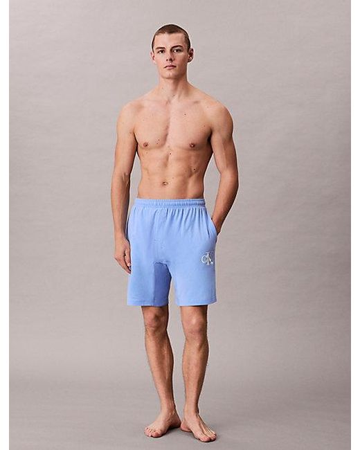 Calvin Klein Pyjamashort in het Blue voor heren