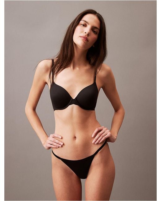 Calvin Klein Brown Ideal Cotton String Bikini