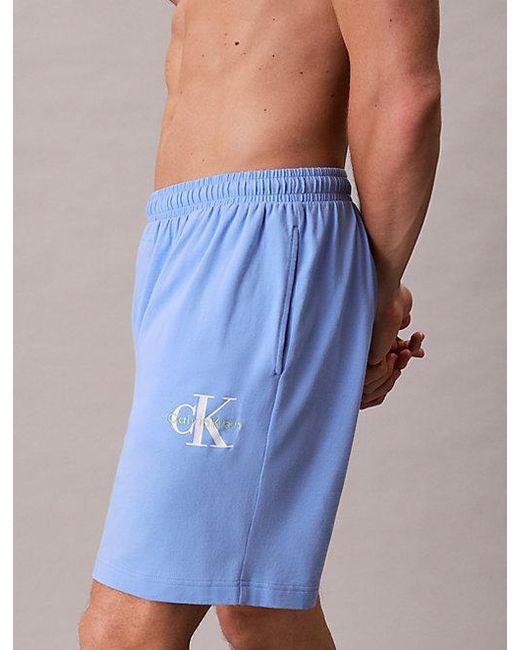 Calvin Klein Pyjamashort in het Blue voor heren
