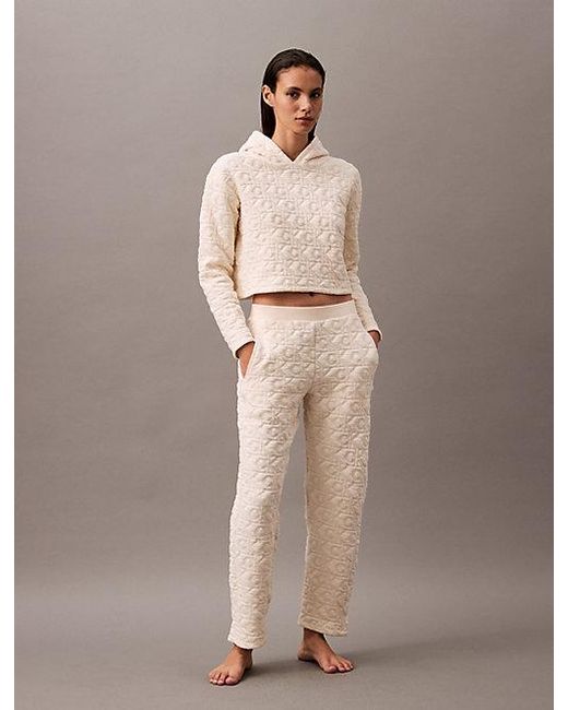 Calvin Klein Natural Logo Quilted Lounge Joggers