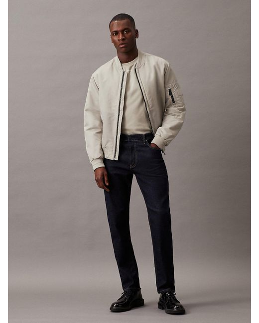 Calvin Klein Natural Sateen Bomber Jacket for men