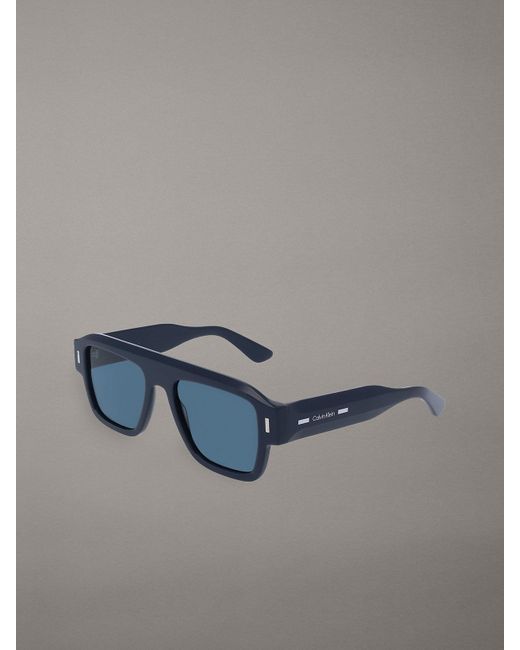 Calvin Klein Blue Modified Rectangle Sunglasses Ck25509S for men