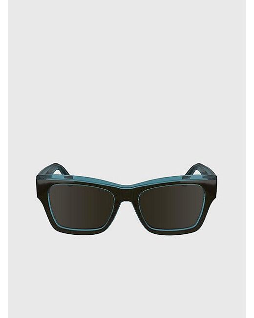 Calvin Klein Black Jeans Modified Rectangle Sunglasses Ckj24609S