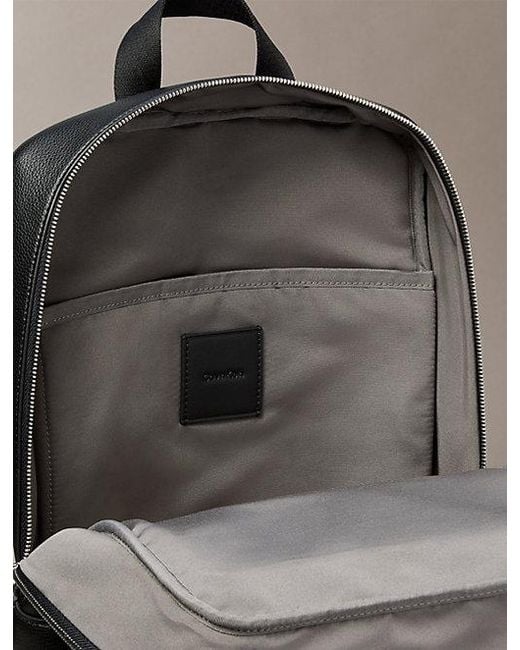Calvin Klein Black Raised Logo Structured Backpack for men