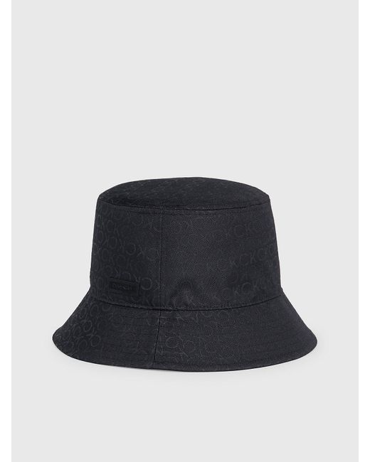 Calvin Klein Blue Logo Jacquard Bucket Hat for men