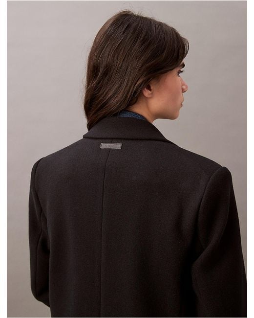 Calvin Klein Brown Tailored Single Breasted Coat