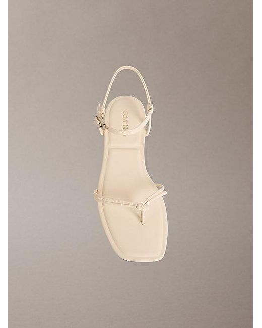 Calvin Klein Multicolor Ck Provence Square Toe Flat Sandals