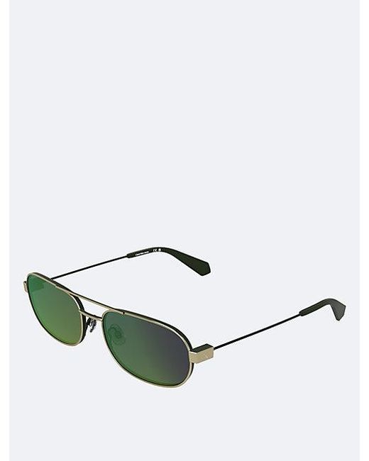 Calvin Klein Green Oval Sunglasses Ckj26202S for men