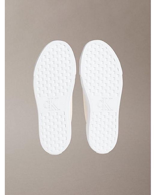 Calvin Klein Multicolor Graz Canvas Platform Logo Trainers
