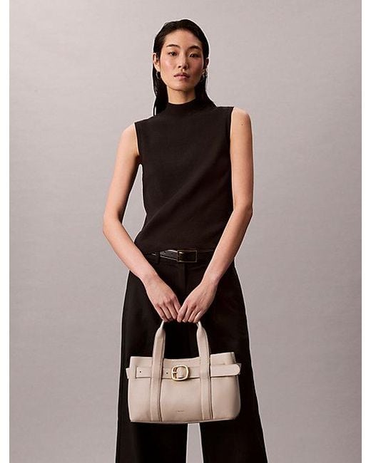 Calvin Klein Klein Tote Bag Met Riem in het Natural