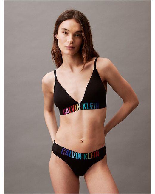 Calvin Klein Black Intense Power Pride Lightly Lined Triangle Bralette